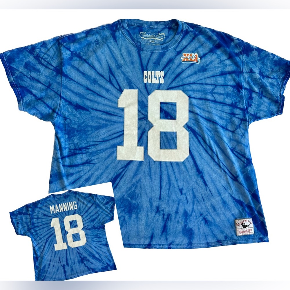 Peyton Manning Super Bowl XLI Retired Indianapolis Colts NFL Tie-Dye T-shirt 3XL